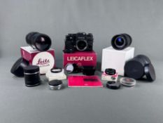 Leicaflex SL2 MOT Nr. 1415445, "50 Jahre Sonder-Edition", Leitz Wetzlar, im Originalkarton, mit 2 L
