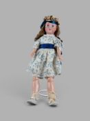 Puppenmädchen, Queen Louise, am Hinterkopf bezeichnet "30, Germany, Queen Louise 9", Porzellan-Kurb