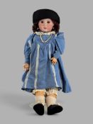 Großes Puppenmädchen, Société Française de Fabrication de Bébés et Jouets (S.F.B.J.), am Hinterkopf