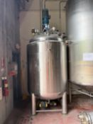 Stainless Steel Vertical Sanitary Mixing / Processing Tank with Top-Entry Agitator