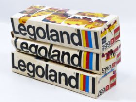 LEGO LEGOLAND VINTAGE TOWN SETS 687, 688 & 693 COMPLETE CONSTRUCTION TOY 1970'S MADE IN DENMARK