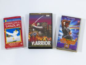 NINJA KUNG FU VHS VIDEO TAPE CASSETTE LOT VINTAGE 1980'S MARTIAL ARTS HONG KONG SONNY CHIBA