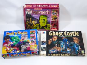 HORROR BOARD GAME LOT ESCAPE FROM FRANKENSTEIN GHOST CASTLE BOLT N' STEIN WADDINGTONS MB GAMES TOMY