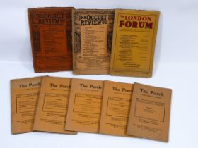 THE OCCULT REVIEW THE LONDON FORUM & THE PORCH ESOTERIC MYSTIC JOURNAL BOOK ALEISTER CROWLEY