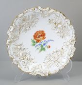 Meissen Prunkteller, Blumenmalerei, 1. Wahl
