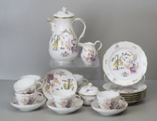 Meissen Kaffeeservice für 6 Personen, reicher gelber Löwe, 1. Wahl