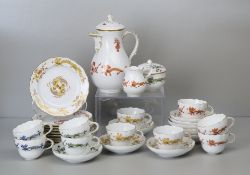 Meissen Kaffeeservice für 10 Personen, Hofdrache mehrfarbig, 1. Wahl