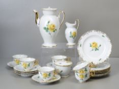 Meissen Gelbe Rose, Prunk-Kaffeeservice