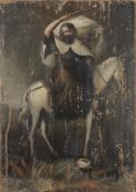 Gründer des Templerordens Hugo von Payns zu Pferd, 17./18. Jhdt.