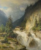 Jansen, Johann Joseph: Wildbach mit Blick auf Bergmassiv