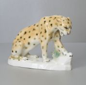 Porzellanfigur Gepard, Sitzendorf