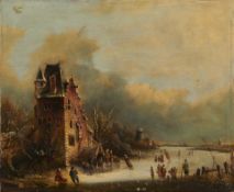 Doll, Anton, zugeschrieben: Schlittschuhläufer 