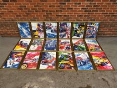 Eighteen Framed Racing Prints