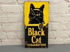 Black Cat Cigarettes Enamel Sign