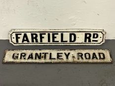 Two Cast Iron Street Signs