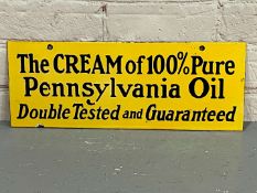 The Cream of 100% Pure Pennsylvania Oil Enamel Sign