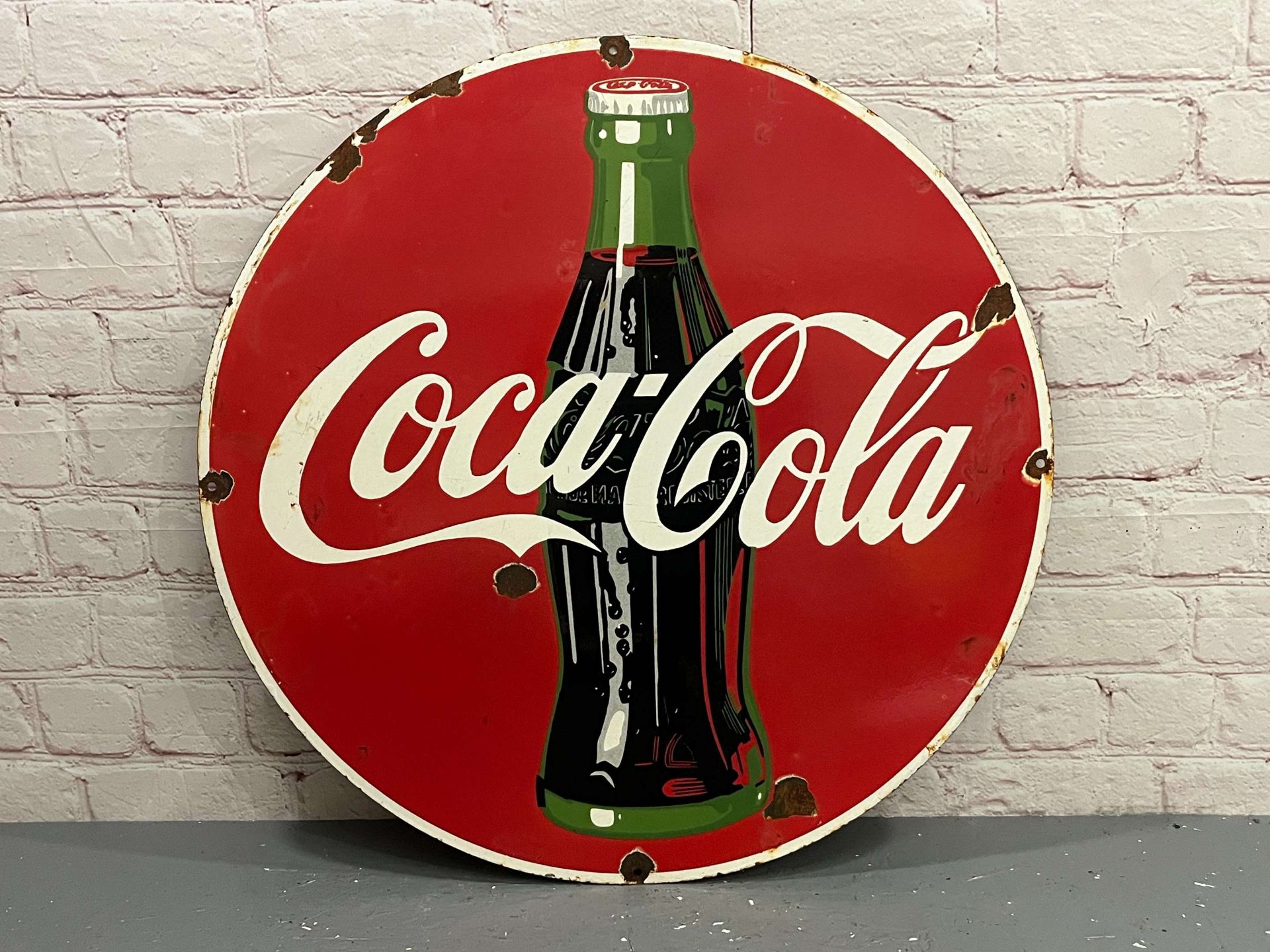 Coca-Cola Circular Enamel Sign