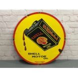 Shell Motor Oils Circular Enamel Sign