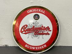 Original Budweiser Convex Enamel Sign