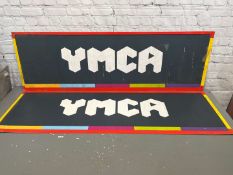 YMCA Large Signs on Metal Board (2)