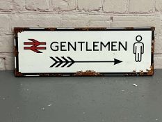 Gentleman's Metal Painted Railway Sign