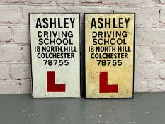Pair of Ashley Driving School Learner Plates