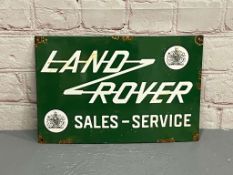 Land Rover Sales and Service Enamel Sign