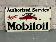 Gargoyle Mobiloil Authorized Service Enamel Sign