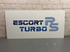 RS Escort Turbo Sign On Metal Board