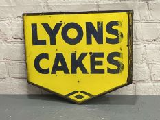 Lyon Cakes Enamel Flange Sign