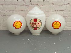 Three Plastic Globes With Stickered Livery&nbsp;