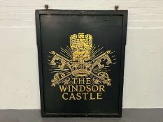 The Windsor Castle Wooden Pub Sign
