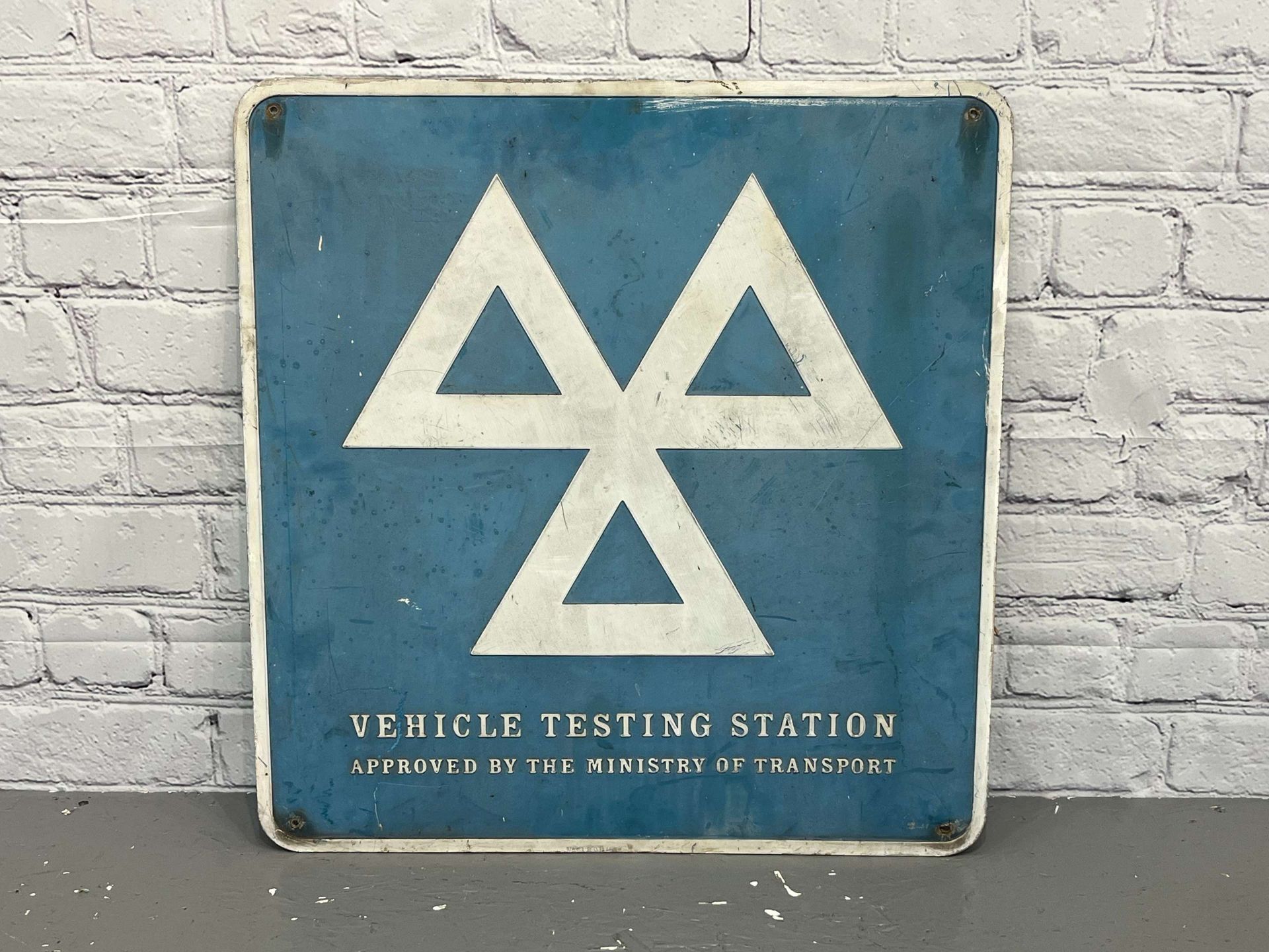Vehicle Testing Station Aluminium Sign