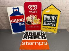 Whitby Seafoods, Walls Ice Cream, Calor Gaz & Green Shield Stamp Sign (4)
