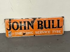 John Bull Convex Enamel Sign