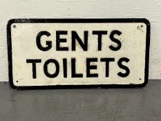 Gents Toilet Cast Aluminium Sign&nbsp;