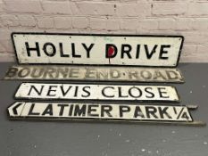 Four Original Street Signs