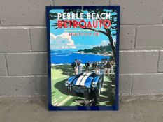 Pebble Beach Metal Sign