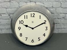 Aluminium Framed Circular Wall Clock