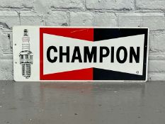 Champion Spark Plug Aluminium Sign