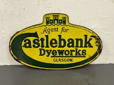 Agents For Castlebank Dyeworks Glasgow Enamel Sign&nbsp;