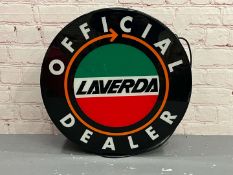 Laverda Official Dealer Hanging Circular Illuminated Sign