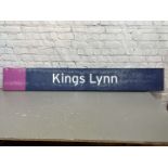 Original Kings Lynn Railway Station nameboard