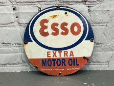 Esso Extra Motor Oil Small Enamel Sign&nbsp;