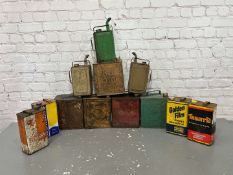 Quantity of Two Gallon Fuel Cans, Oil Cans Etc