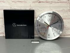 Mercedes Aluminium Genuine Dealership Wall Clock