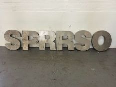 Six Stainless Steel Letters