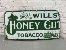 Wills Honey Cut Tobacco Enamel Sign