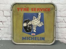 Michelin Tyre Service Aluminium Sign Dated 1965&nbsp;