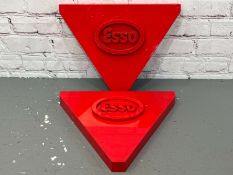 Esso Pressed Plastic Triangular Signs